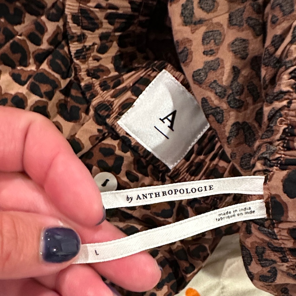 Leopard Print Anthropologie Bottoms - Picture 2 of 3